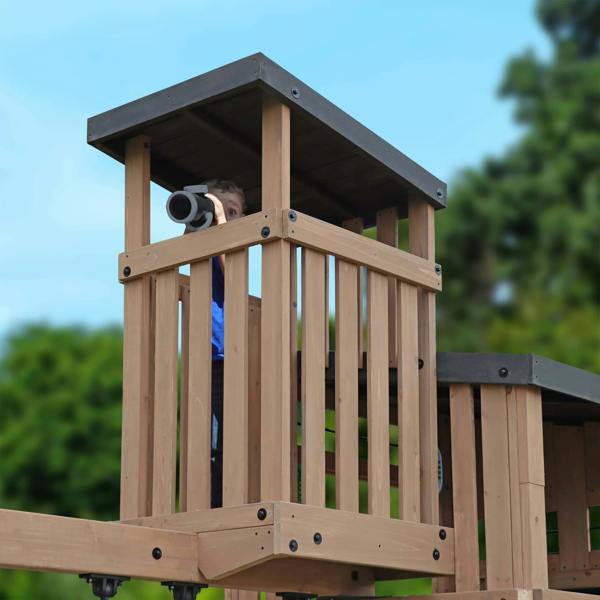 The Skyline Lookout Wooden Climbing Frame Backyard Bliss 7
