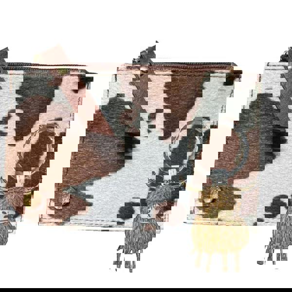 Love EMVY Cow Print Purse & Highland Cow Leather Keyring Gift Set