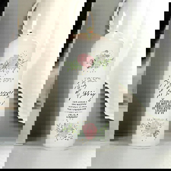 Personalised Memento Company Personalised Abstract Rose Pillar Candle