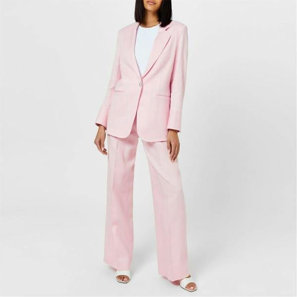 Boss Womens/Ladies Tapito Knitted Tailored Trousers - Light Pink - 