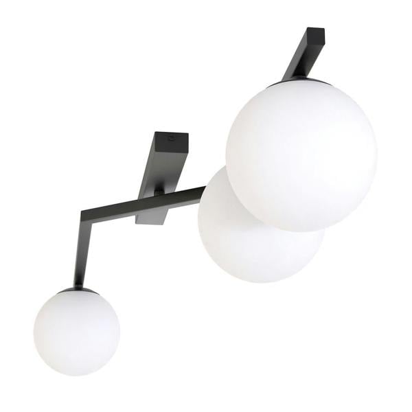Emibig NATON Ceiling lamp 3 x E14 Black with White Shade