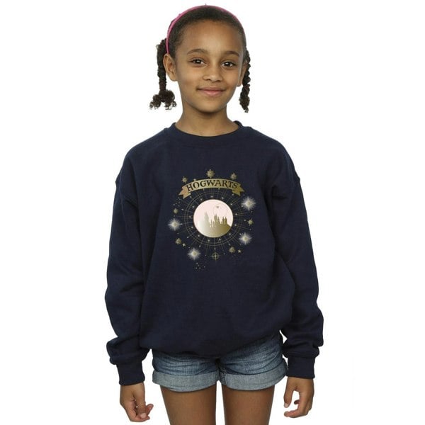 Harry Potter Girls Hogwarts Yule Ball Sweatshirt - Navy Blue