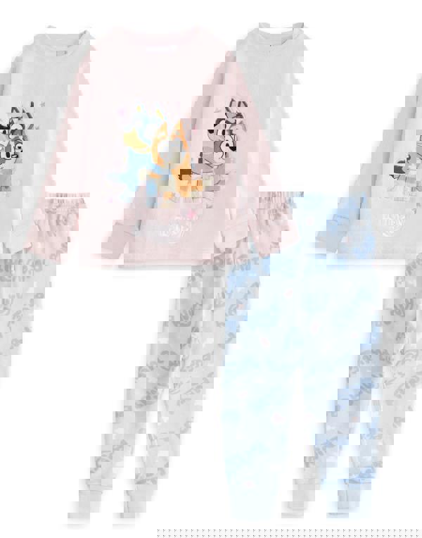 Bluey Girls Pink Character Long Sleeve Long Leg Pyjama Set