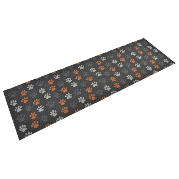 Berkfield Kitchen Rug Washable Paws 60x180 cm Velvet