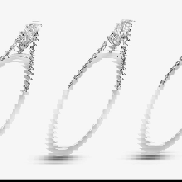 T. H. Baker Platinum 0.90ct Brilliant Cut Diamond Shoulder Set Solitaire Ring BESPOKE2