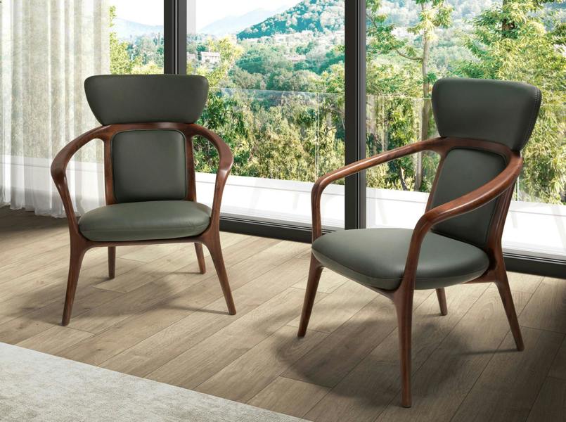 Angel Cerdá Dark Green Leatherette  Armchair 5180