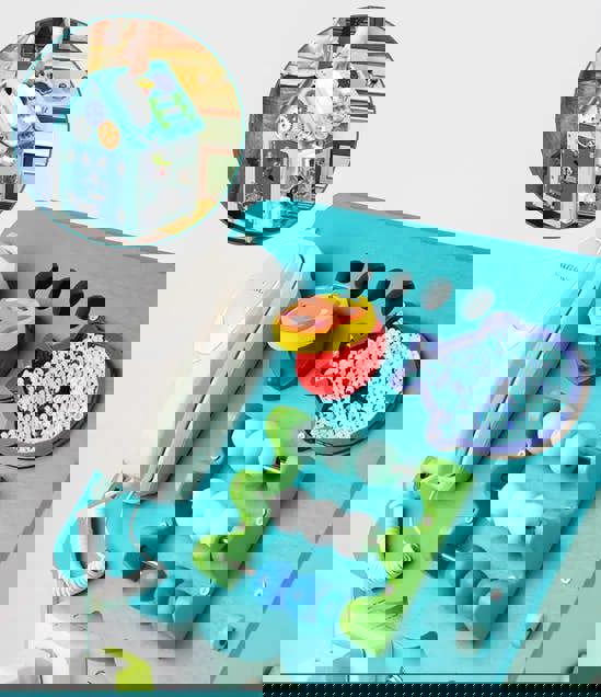 Dyzi Personalized Montessori Busy Board House for Toddlers Custom Name Sensory Activity Center with Locks, Switches & Learning Toys