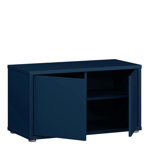Furniture To Go Alice Springs Bench with 2 Doors Push-to-Open in Night Blue