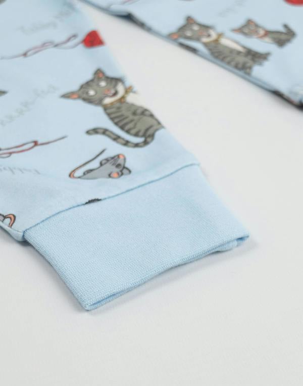 Vanilla Underground Gruffalo & Friends Tabby McTat Unisex Kids Multicoloured Meee-ew Long Sleeve Long Leg Pyjama Set