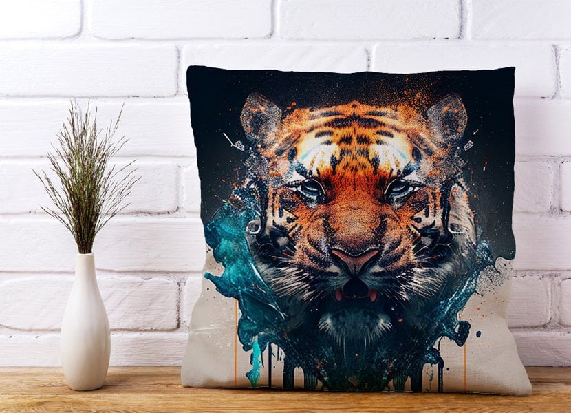 Warren Reed Tiger Face Splashart Cushions