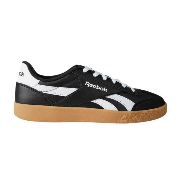 Reebok Mens Smash Edge Leather Trainers - Black/White/Gum - 