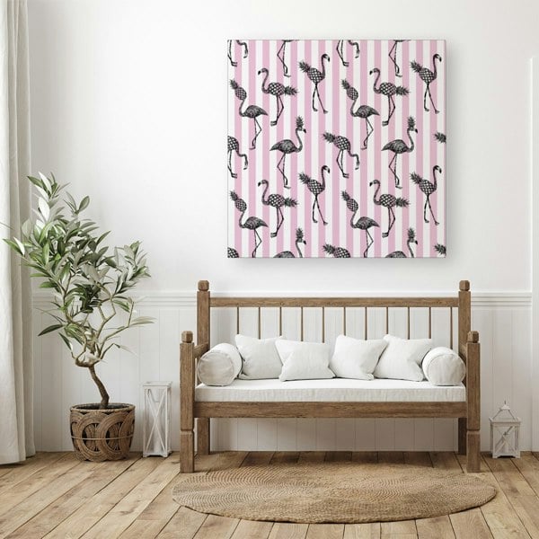 Warren Reed Pineapple Flamingo Canvas