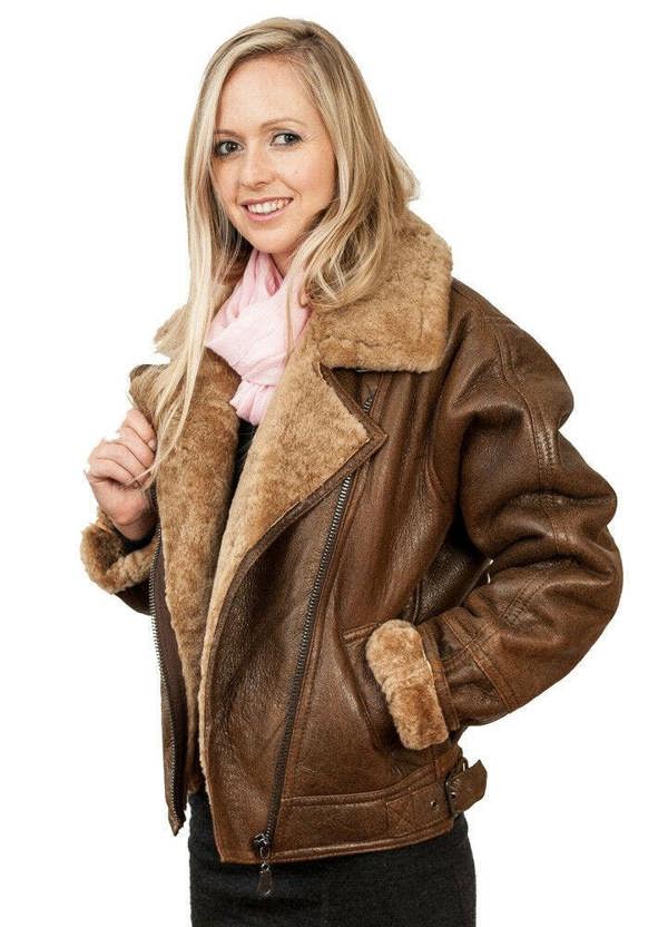 Infinity Leather Womens B3 Sheepskin Leather Flying Jacket-Bergamo