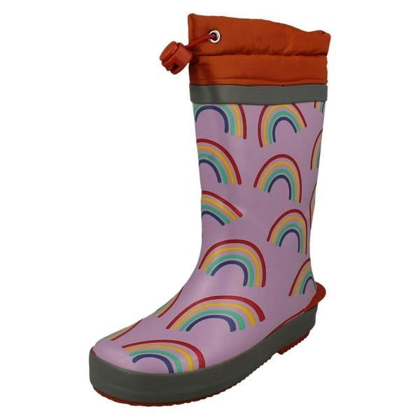 Clarks Childrens Clarks Creature Detailed Toggle Top Wellington Boots Tarri Race