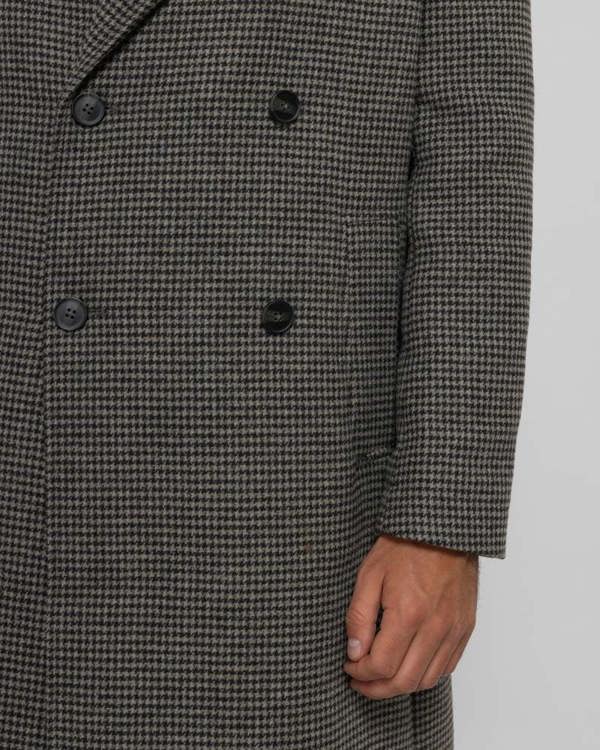 Steel & Jelly Ogden - Double-Breasted Oversized Houndstooth Overcoat