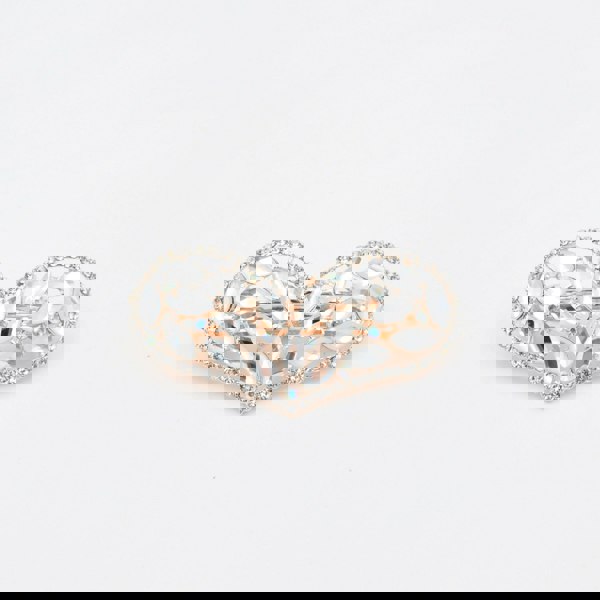 heart hair clip in diamante