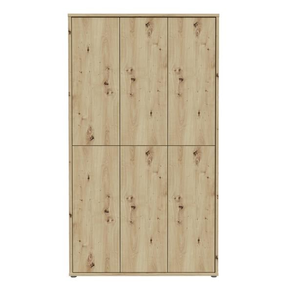 Furniture To Go Alice Springs Shoe Cabinet with 6 Doors Push-to-Open in Artisan Oak