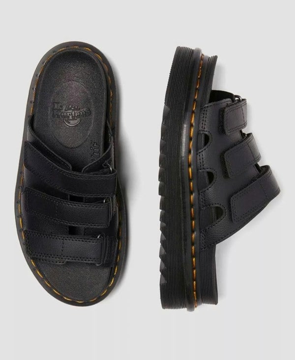 Dr. Martens Raine Athena Leather Women's Black Slides