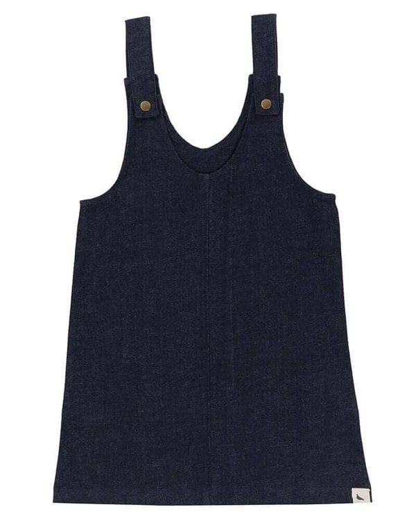 organic cotton Navy Denim Pinafore Dress - image 2