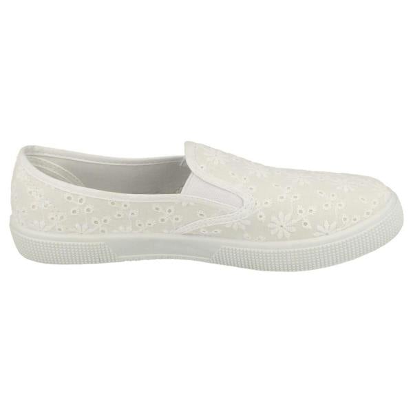 Spot On Ladies Spot On Slip On Plimsolls