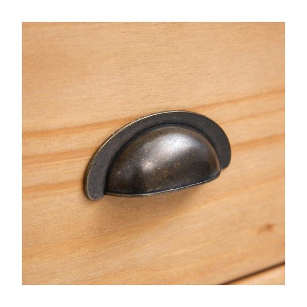 Cabinet Bits Lugo Waxed 3 Drawer 3 Door Sideboard Brass Cup Handle