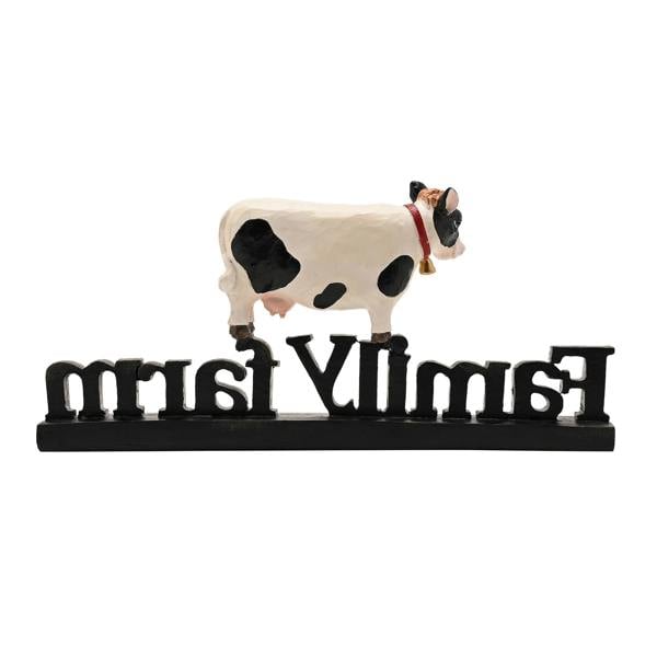 Country Living Resin Cow "Family Farm"