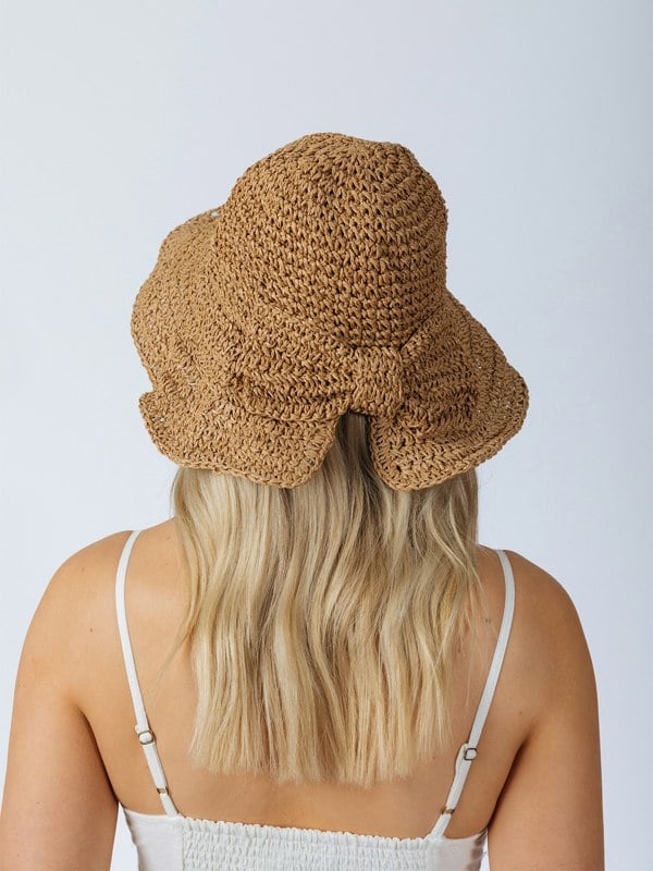 SVNX Bowknot Straw Sun Hat