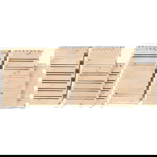 Berkfield 3 Piece Garden Box Set Solid Wood Pine