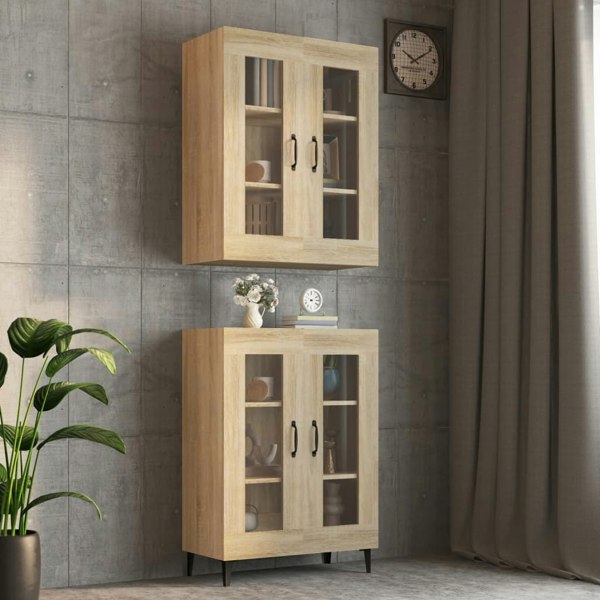 Berkfield Hanging Wall Cabinet Sonoma Oak 69.5x34x90 cm
