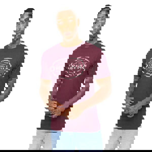 Crosshatch Mens Traptons T-Shirt - Rum Raisin - 