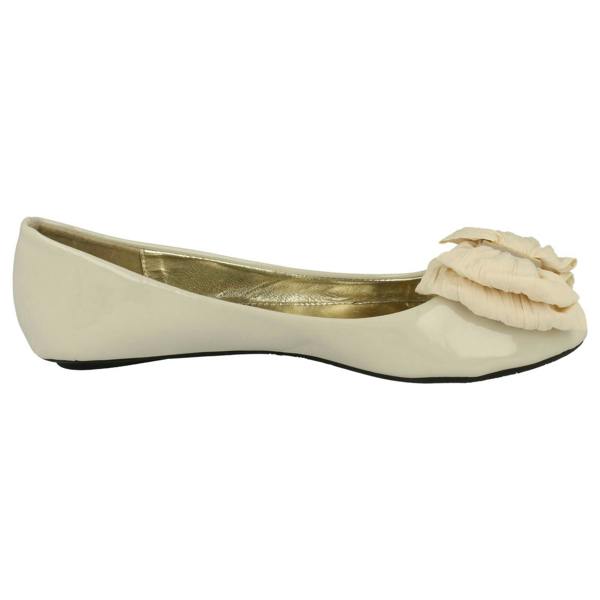 Anne Michelle Ladies Anne Michelle Bow Detail Ballet Shoes
