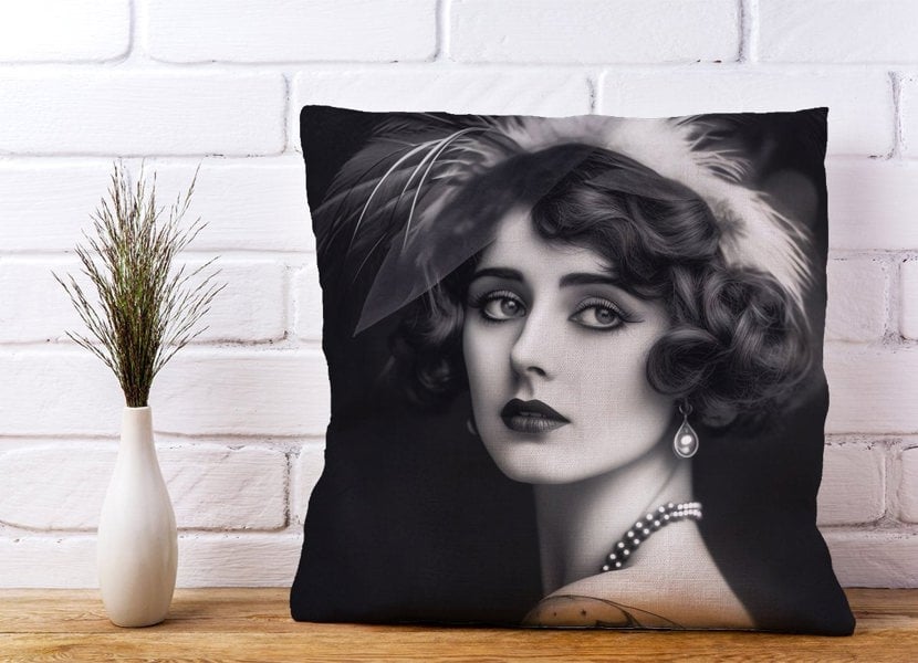 Warren Reed Glamorous Edwardian Showgirl Cushions