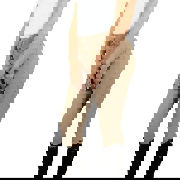 Coldstream Girls Next Generation Fenham Diamante Breeches - Taupe - 