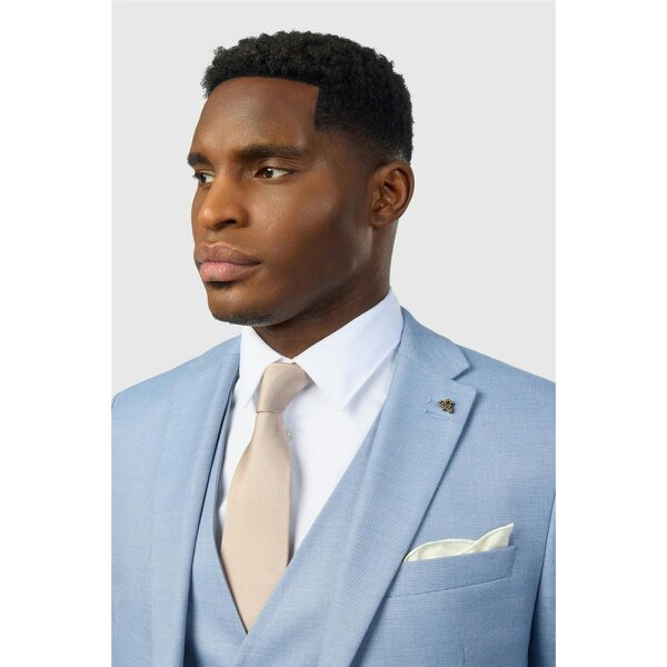 Antique Rogue Slim Fit Blake Pale Blue Texture Jacket