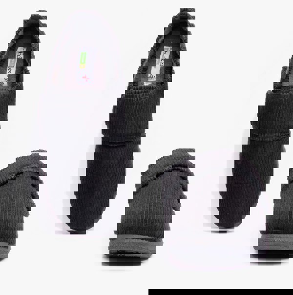 Padders OLIVER Mens Touch Fasten Full Slippers Black