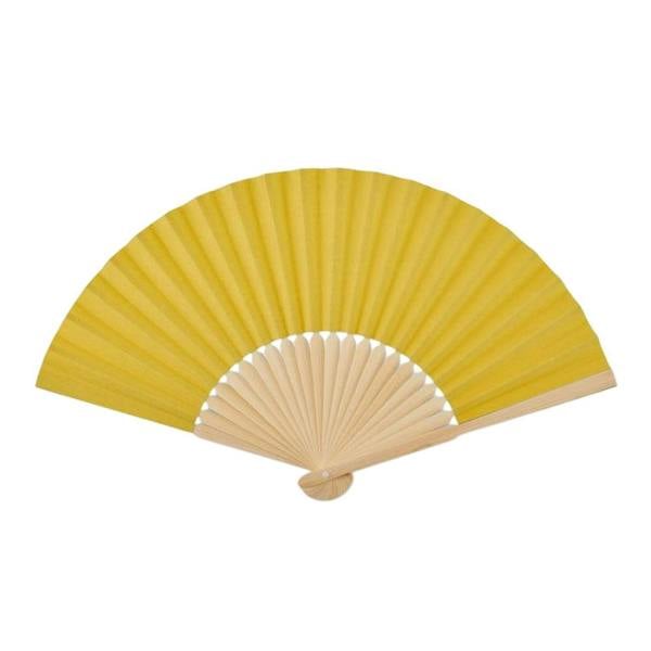 MidOcean Fanny Bamboo Handheld Fan - Yellow - 