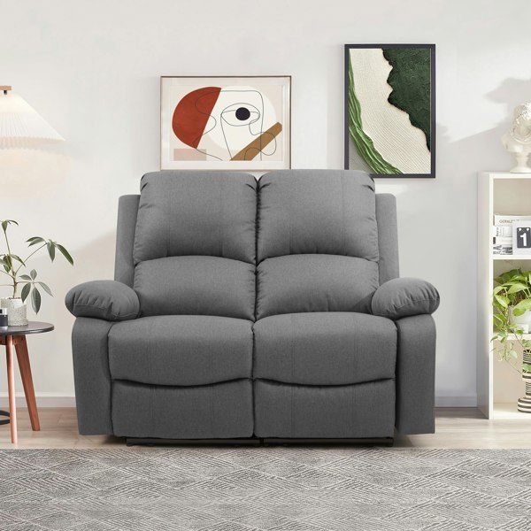 Comfy Living Linen Electric Reclining Sofa Set
