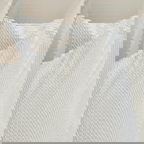 Bianca Seersucker Woven Stripe 180 Thread Count Cotton Duvet Cover Set Natural