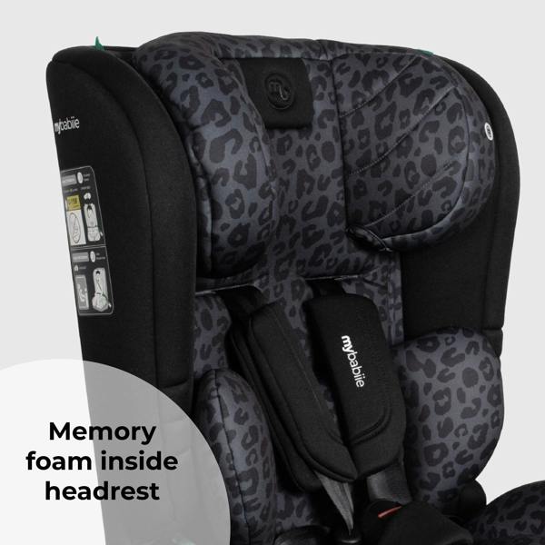 My Babiie MBCS50 Toddler to Booster R129 Car Seat - Black Leopard