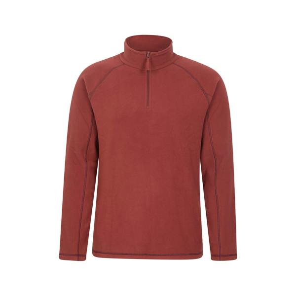 Mountain Warehouse Mens Ashbourne II Half Zip Fleece Top - Burgundy