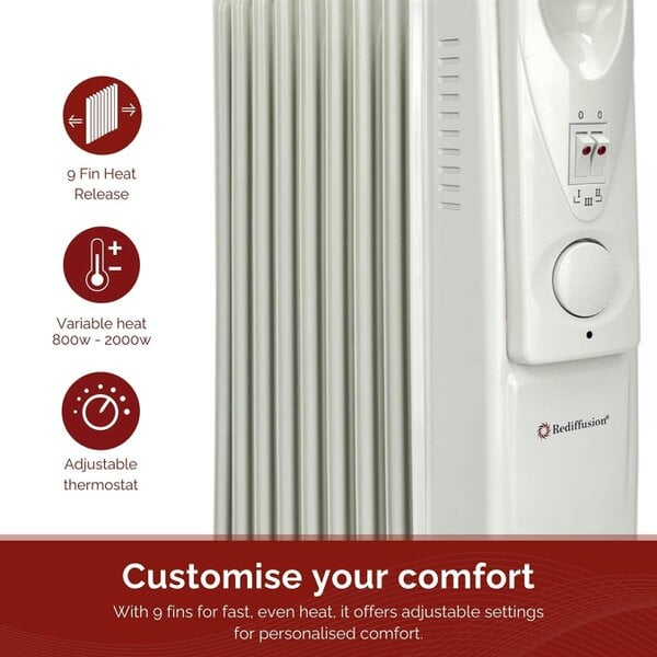 Rediffusion 2000W Oil Filled Radiator