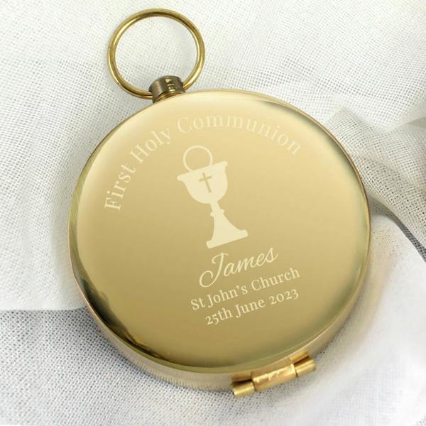 Personalised First Holy Communion Compass - lifestyle shot