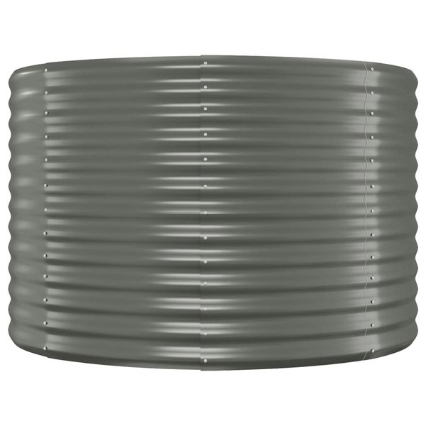 Berkfield Garden Raised Bed Powder-coated Steel 322x100x68 cm Grey