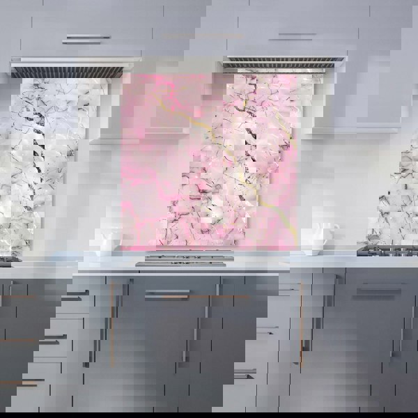 Warren Reed - Designer Polished Rose Marble Effect Kitchen Splashback