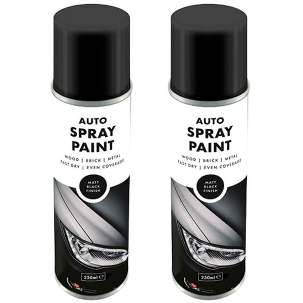 Overlay 2X Overlay Matt Black Auto Professional Spray Paint 250ml