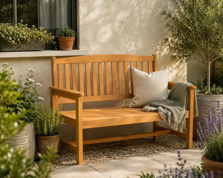 Groundlevel 2 Seater Wooden Garden Bench