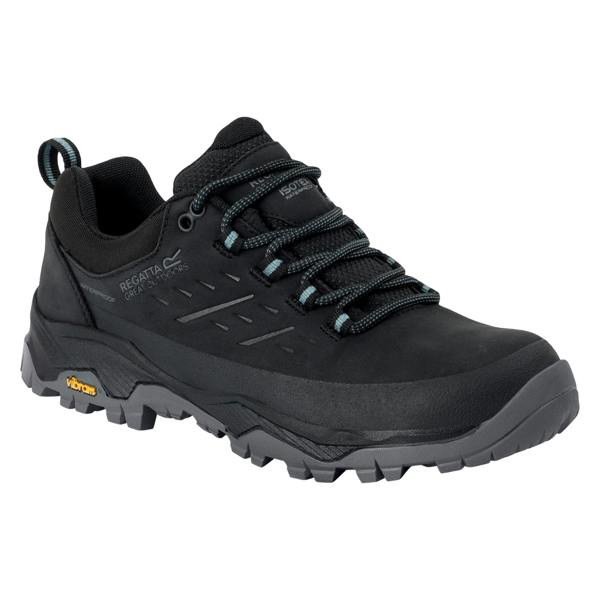 Regatta Womens/Ladies Blake Low Walking Shoes - Black/Green Haze
