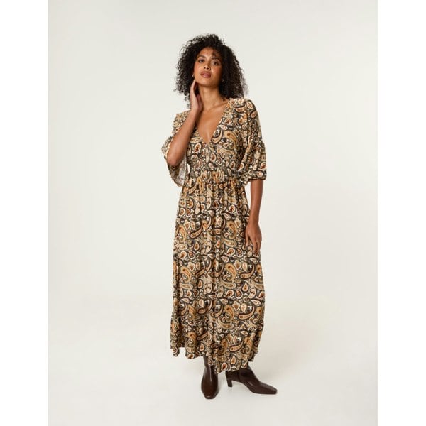 Blue Vanilla V Neck Midi Dress