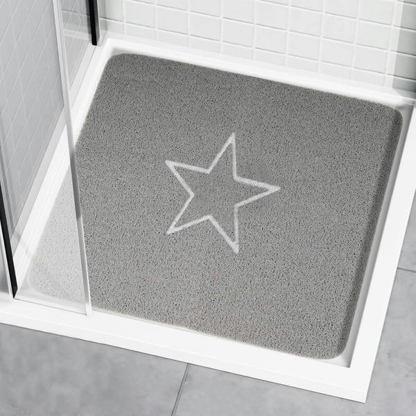 Nicoman Embossed Spaghetti Loofah Anti Slip Shower Mat - Star