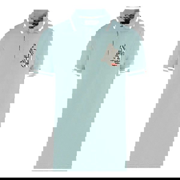 Aquascutum Unisex Adult AQ 1851 Embroidered Tipped Polo Shirt - Blue